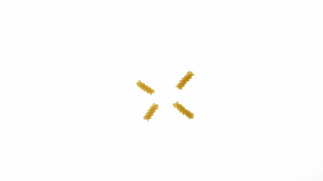 Fusilli , Italian pasta, stop motion animation