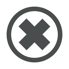 Obraz premium Icono redondo simbolo error gris