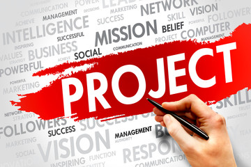 PROJECT word cloud, business concept