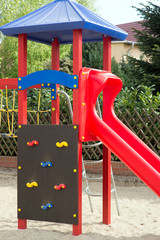 Fototapeta na wymiar Slide / Climbing scaffold with slide