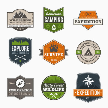 Retro Camp badges