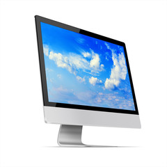Modern flat screen computer monitor.