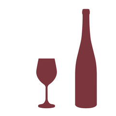 Weinflaschen und Weingläser - Rotwein - modern