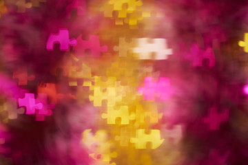 Blur of pink and yellow colors