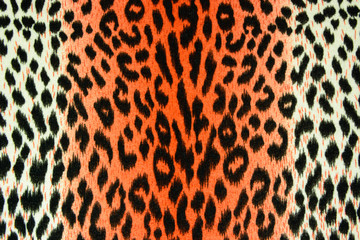 texture of print fabric stripes leopard for background