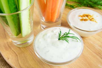 Tzatziki yogurt dip (sauce)