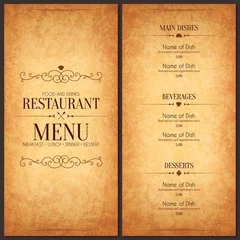 Fotobehang Restaurant menu design © Max Larin
