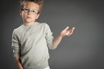 Elegant Boy In Studio