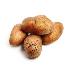 Potatoes isolated on white background