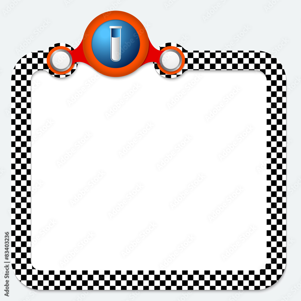 Poster abstract frame for your text and test tube