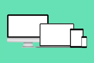 Blank computers and smartphone