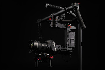Professional camera set on a 3-axis gimbal