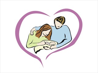 pareja amorosa con su recién nacido