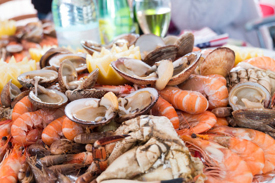Seafood platter for party