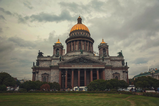 St Isaac Cathedral at twilight, Saint Petersburg, Russia