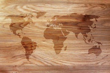 World map overlay background