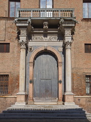 Obraz premium Portal des Palazzos Prosperi-Sacrati in Ferrara / Italien