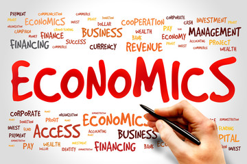 ECONOMICS word cloud, business concept