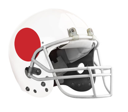 Flagged Japan American football helmet