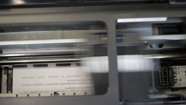Top view of the electronic interior of a working CISS printer