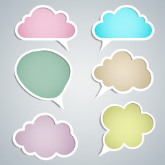 speech clouds of different styles