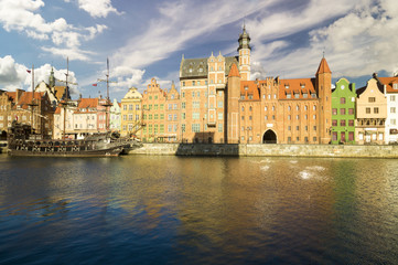 Fototapeta na wymiar Cityscape of Gdansk in Poland 