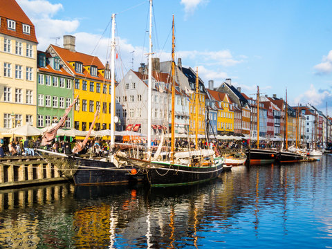 Nyhavn Harbour, Copenhagen, Denmark