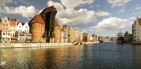 Papier Peint photo Monument artistique Paysage urbain de Gdansk en Pologne