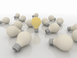 Group Team of Light Bulbs, Idea and Solution Concept