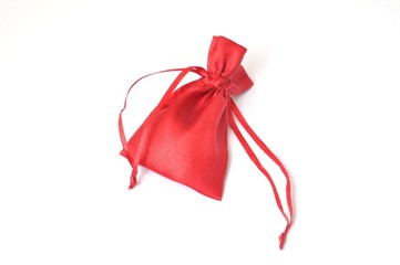 Red textile bag
