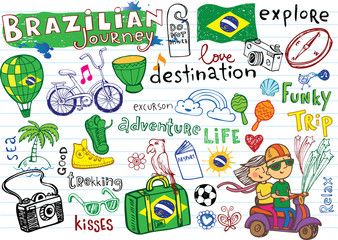 Brazilian travel, doodles