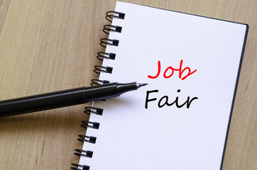 Job Fair Concept Notepad