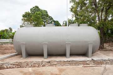 underground water reserve tank preparing in construction site pl