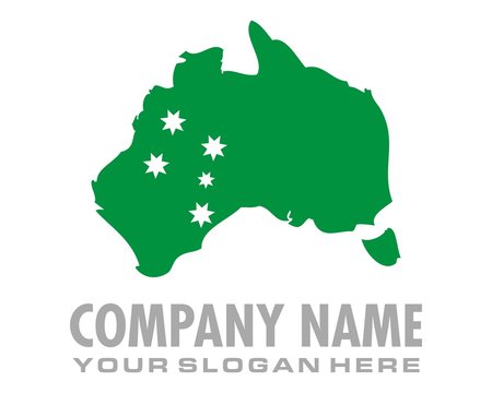 australia island green logo image vector