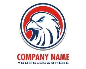 hawk eagle falcon logo image vector