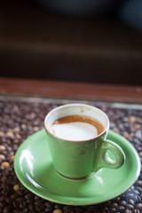 Coffee cup with micro foam