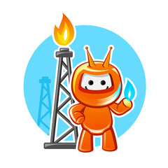 Natural Gas Industry Mascot