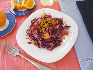 Cabbage salad with oranges.