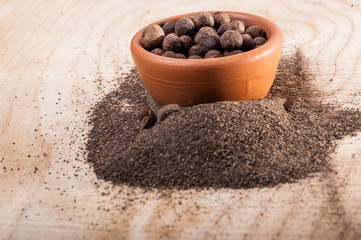 pepper pot on the tabl