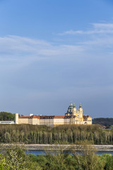 Fototapeta na wymiar Convent Melk at river Danube in Lower Austria
