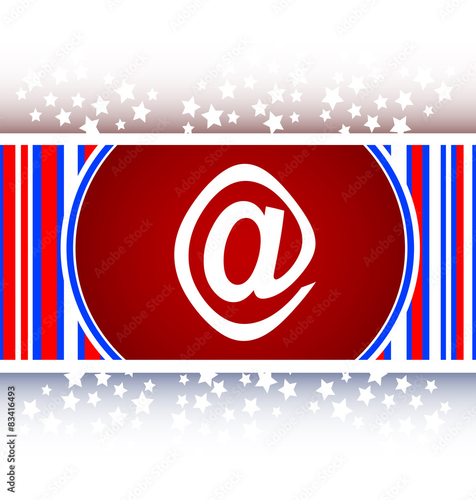 Poster e-mail icon glossy button vector