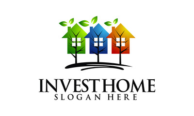 Fototapeta premium sale invest home logo vector