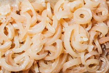 pig skin sliced for cooking