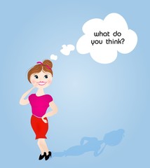Thinking woman