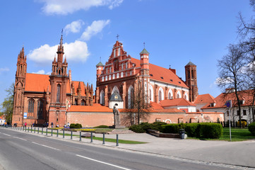 St. Anne's Church and Saints Francis Church in Vilnius.
