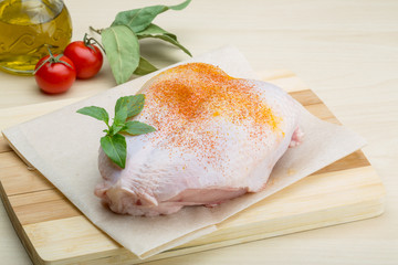 Raw chicken breast