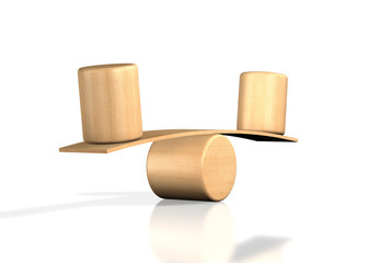 Balance Holz - Wippe Schaukel Zylinder