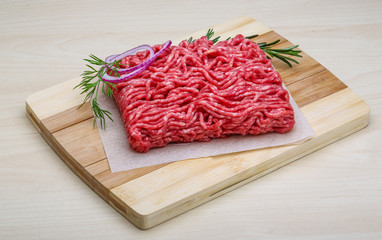 Raw beef minced meat