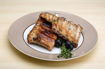 Roasted pork ribs