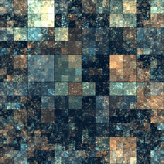 Cube shape kaleidoscope abstract background. - obrazy, fototapety, plakaty